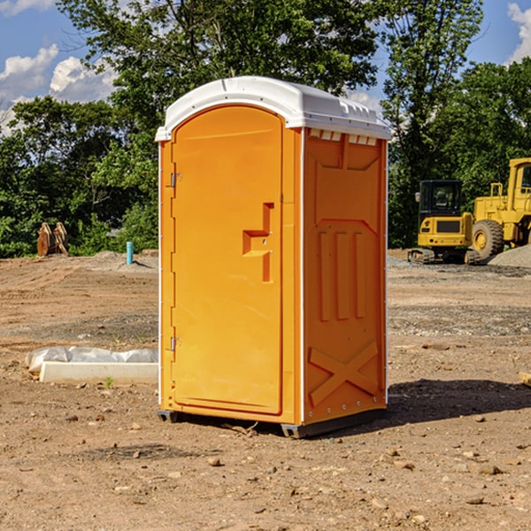 can i customize the exterior of the porta potties with my event logo or branding in Castleton IL